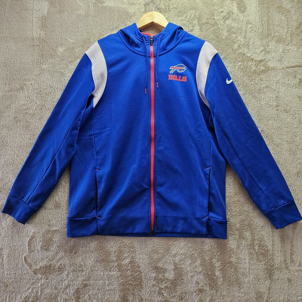 Nike Royal Buffalo Bills Performance Sideline Lockup Full-Zip Hoodie NFL Size L
